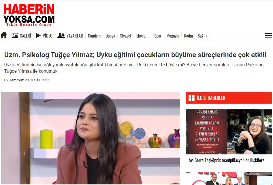 Uzman Psikolog Tuğçe Yılmaz - Uzm. Psikolog Tuğçe Yılmaz; Uyku eğitimi çocukların büyüme süreçlerinde çok etkili. Uyku eğitiminin bebeği ağlatmak üzerine temellere dayandığına dair kötü bir şöhreti var.Peki gerçekte böyle mi? Bu ve benzer soruları Uzman Psikolog Tuğçe Yılmaz ile konuştuk.