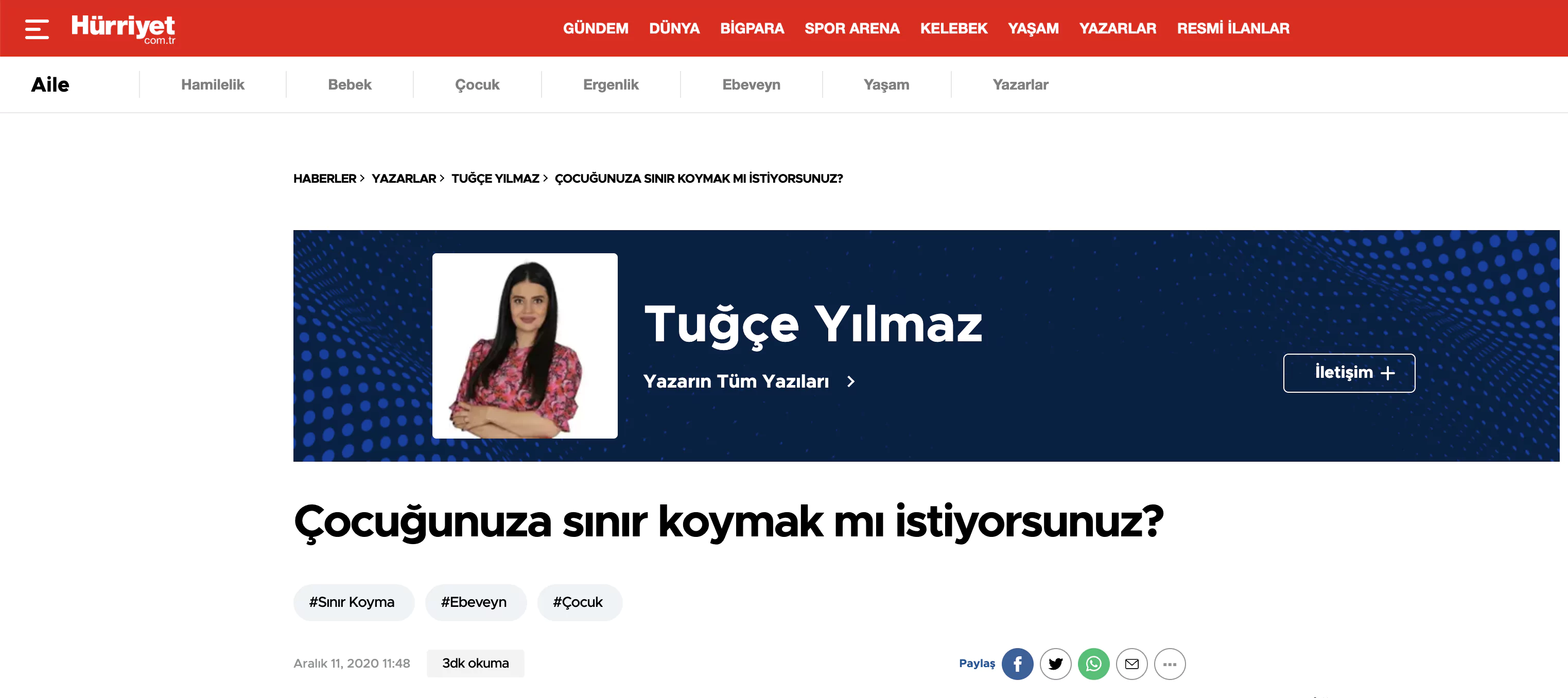 Uzman Psikolog Tuğçe Yılmaz - Çocuğunuza sınır koymak mı istiyorsunuz?