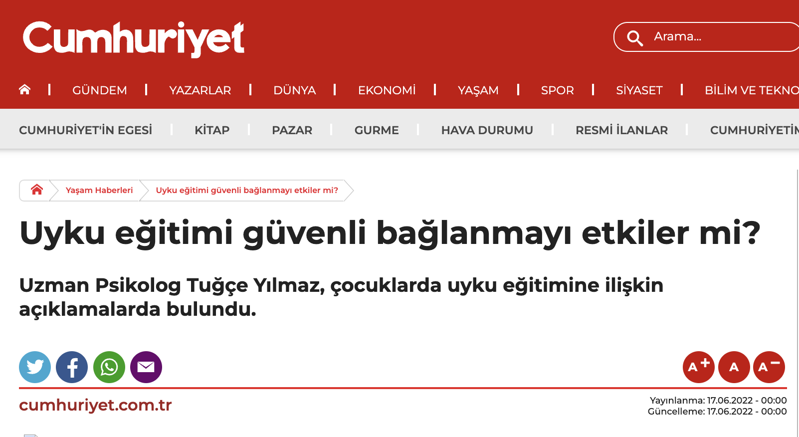 Uzman Psikolog Tuğçe Yılmaz - Uyku eğitimi güvenli bağlanmayı etkiler mi?